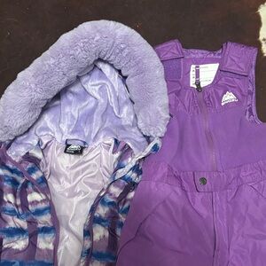 Snozu Purple Winter Coat with Bibs Size girls 6